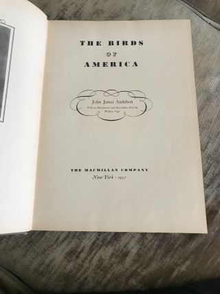 John James Audubon Birds of America Book,  Rare 1st edition 1937 6