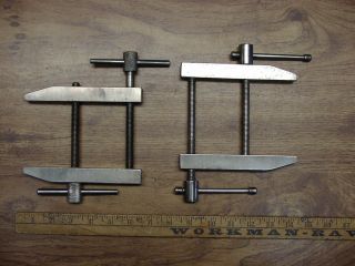 2 Vintage Toolmaker Machinist Parallel Clamps,  3/4 " Sq X 6 " Legs,  2lbs.  5oz. ,  Each