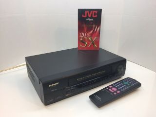 Sharp Vc - H800u Vhs Vcr Video Cassette Player Recorder With Remote Tape