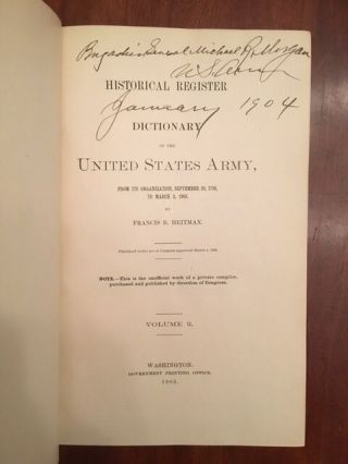 Historical Register And Dictionary Of The United States Army,  1789 - 1903,  Vol.  2
