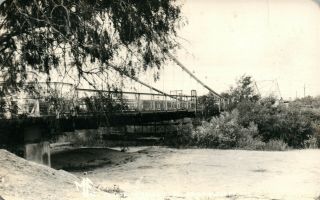Mexico Rio Grande River Bridge 1963 Vintage Real Photo Postcard Rppc
