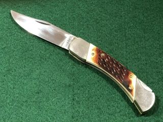 Vintage Sharp Lockback Folding Knife Made By Colonial Knife Co In Usa