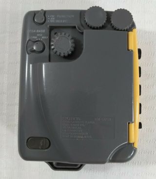 Yellow Sony Sports Walkman AM/FM Radio Cassette Player WMSXF33 Mega Bass Bundle 3