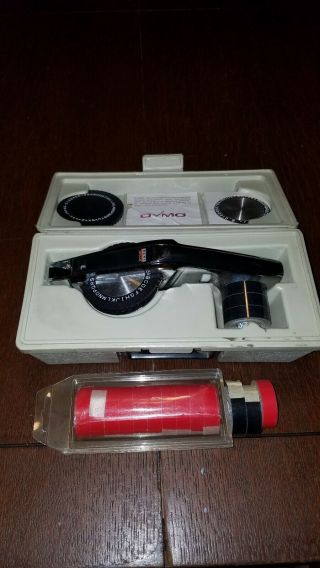 Vintage Dymo 1570 Chrome Label Maker Bundle Deluxe Tapewriter Kit W/tape In Case