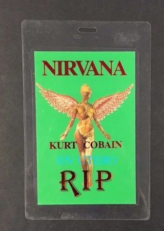 Nirvana Backstage Access Pass Promo Use Rock Concert Vintage Music Kurt Cobain