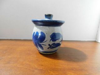Vintage 1998 Bastine Noblesviile In Pottery Blue Splatterware Sugar Bowl - Design?