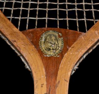 Vintage Wood 1905 Horsman York Tennis Racket Unusual Early Maker