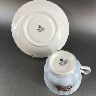 Royal Albert Baby Blue Bone China Teacup & Saucer Vintage England Tea Cup 7