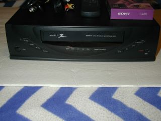 Zenith Vra421 Vcr Player/ Recorder Vhs,  Cables,  Remote,  Blank Tape