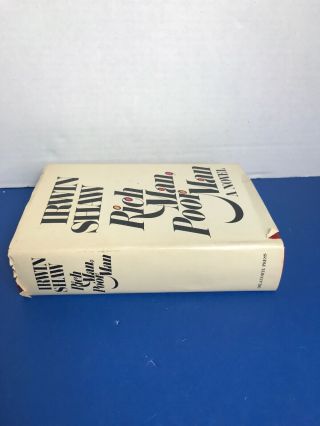 RICH MAN,  POOR MAN by Irwin Shaw,  (1970) 1st Edition 3