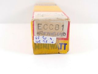 1 X Ecc81 Philips Miniwatt,  Nos/nib,  Ufoil Getter,  1950´s C10 En - Air