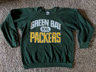 Vintage Signal Made In Usa Green Bay Packers Crew Neck Sweatshirt Men 