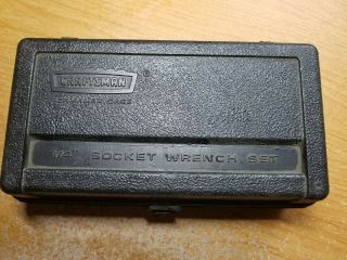 Vintage Craftsman 1/4 " Drive Sae Socket Wrench Set Permanex Case