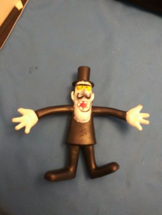 Vintage 1972 Wham - O Rocky And Bullwinkle Snidely Bendy Vinyl Figure