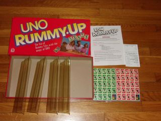 Vintage 1993 Uno Rummy - Up Game All 100 Tiles Complete Game No.  9002 Mattel