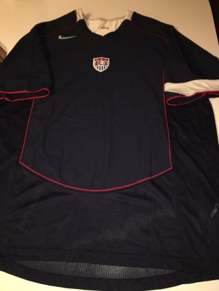 Vintage 2004 Nike Usmnt Soccer Jersey Usa Shirt Top Mls World Cup Mens Xl Away