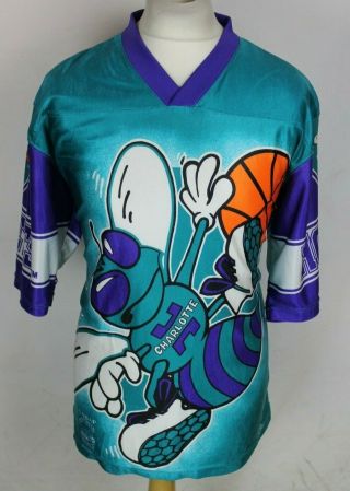 Vintage Charlotte Hornets Nba Basketball Jersey Shirt Nutmeg Mens Medium