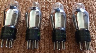 Matched Quad Sylvania Leaf 56 Triode Tubes Early 1940’s Tv - 7 Hickok
