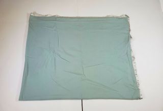 Vintage Springfield Wonderlight Blue Wool Blanket Satin Binding 68 X 84 50s