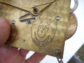 Vintage Brass Sir John Bennett London Made Clock Part Movement Westminster Chime 4