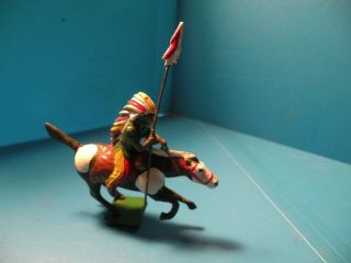Indian Mounted Horseback W Staff Britains England Vintage Lead Toy S24