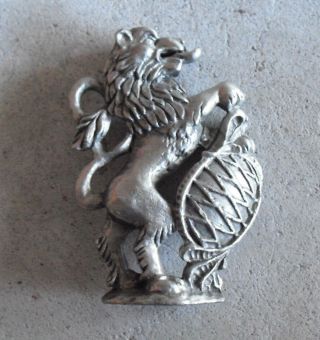 Vintage Pewter Standing Lion With Tongue Out Figurine 2 3/4 " Tall