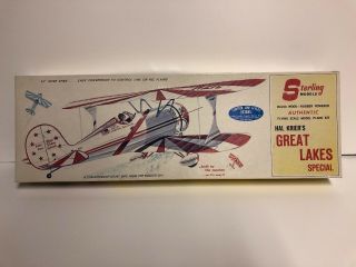 Vintage Sterling Models Hal Kriers Great Lakes Special Flying Model Airplane Kit