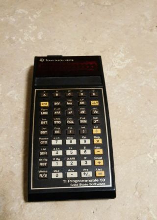 Vintage Calculator - Texas Instrument - Ti - 59 Programmable - With Master Library