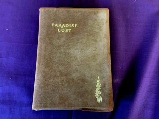 Paradise Lost John Milton C.  1900 Suede Cover