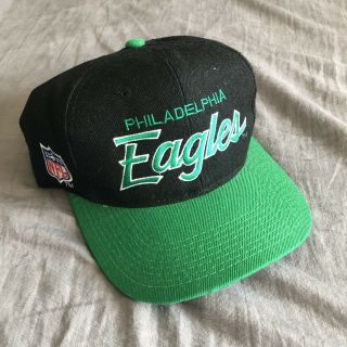 Vintage Philadelphia Eagles Sports Specialties Script Snapback Hat Nfl Football