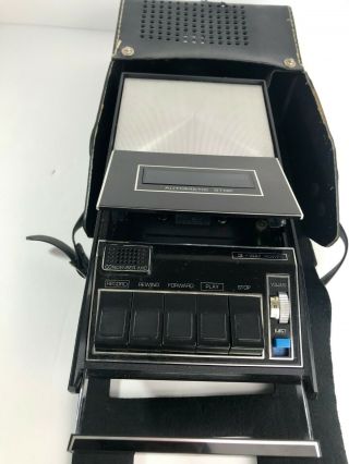 Vintage General Electric Ge Portable Cassette Tape Recorder M8455a Complete Set