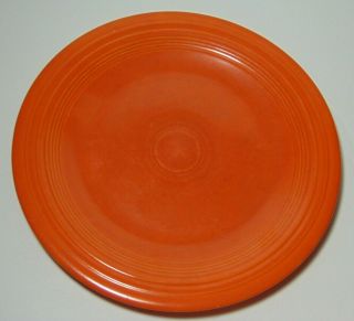 Vintage 1936 Red Orange Fiesta Radioactive Glaze 10 1/2 " Dinner Plate Fiestaware