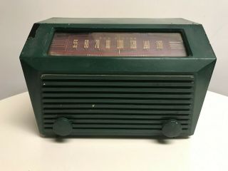 Rca Victor Tube Am Radio In Green Model 9 - X - 642 Vintage