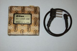 Vintage Nikon Sc - 7 Shutter Flash Synch Cord Made In Japan -