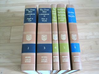 5 Britannica Great Books Of The Western World - Book 2 To 6,  1952