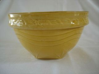 Vintage Yellow Pottery Mixing Bowl Sunrise Design Possibly Mccoy