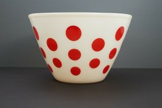 Vintage Fire King Red Dot Mixing Bowl