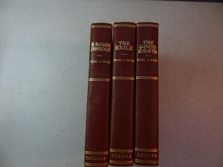 3 Collier Pearl Buck Books The Good Earth The Exile & A House Divided