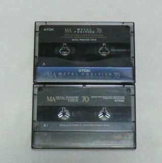 T7 - 20 Tdk Ma 70,  Set Of 2 Vintage Metal Position Cassette Tapes Japan