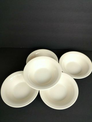 Comcor Bowls Corning Cereal Soup Tableware Rimmed Sandstone Set of 5 Vtg USA 2
