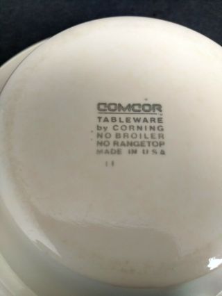 Comcor Bowls Corning Cereal Soup Tableware Rimmed Sandstone Set of 5 Vtg USA 5