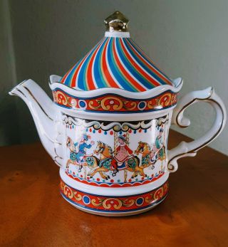 Vintage Sadler Edwardian Entertainments Carousel Teapot 2005895