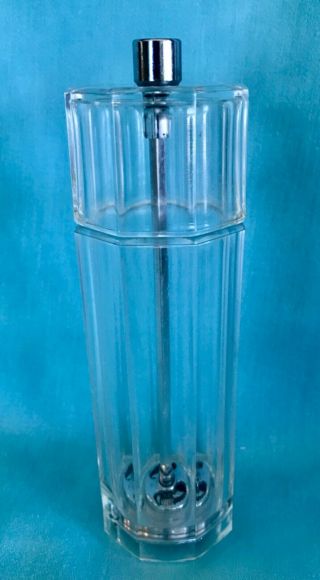 Vintage Mr Dudley Clear Lucite Pepper Mill / Grinder Perfect