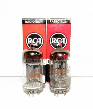 2 Rca Made 7025 Gray Plate Amplifier Tubes.  Low Noise Version Of Ecc83 12ax7.