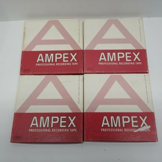 (4) Vintage Ampex Professional Recording Tape Reels 1/4 " X 1800 
