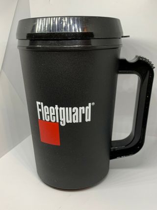 Vintage Fleetguard Insulated Thermal Travel Mug Or Cup Black 22 Oz