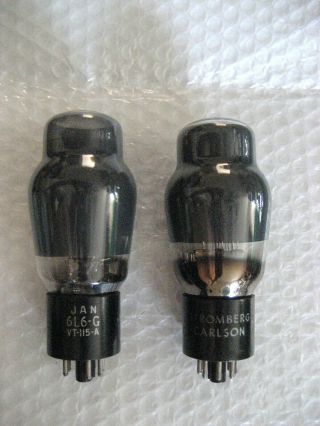 Pair 6l6g Rca Power Pentodes - Smoked Glass 1950s One Tube Nos 539c