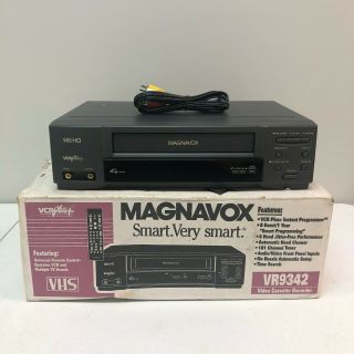 Magnavox Vr9342at21 Video Cassette Recorder Player Vhs Tape W/ Box No Remote