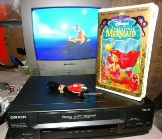 Orion Vcr Player Model Vr0210 - W/av Cable/little Mermaid Vhs - No Remote - All