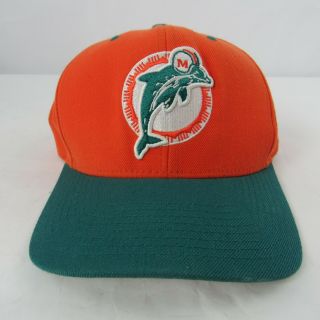 Miami Dolphins Nfl Mitchell & Ness One Size Fits All Snap Back Hat Cap Vintage